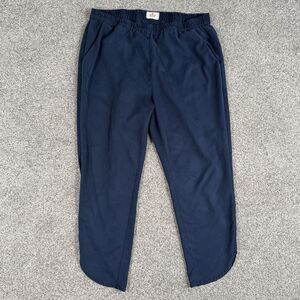 Marine Layer ALLISON Pants Womens Pull On Soft Blue Size LP Large Petite